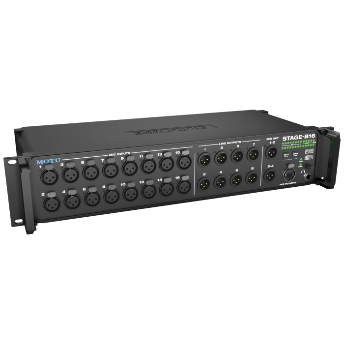 MOTU 17 0007 Stage-B16 Stage Box / Ses Kartı | 16 Kanal Dijital Mikser ve Sahne Kutusu AVB